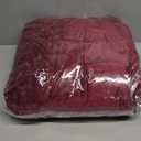 SEALY Heated Throw Blanket, Flannel & Sherpa Cozy Soft Electric Throw with 6 Heat Settings & 2-10 Hours Auto Shut Off, Machine Washable, 50x60 Inch, Burgundy