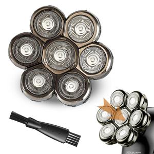 7D Blade Floating Replacement Heads for SHPAVER and Other Brand Head Shaver, Stainless Steel 7D Rotary Blades for Bald Men Rotary Shavers. (Pack of 1)