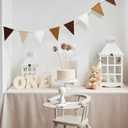 Giegxin Easter Nursery Felt Pennant Banner Flags Wooden Beads Felt Banner 13 Flags 40 Wood Beads Garland Triangle Bunting Boho for Bedroom Playroom Birthday Wedding Spring Holidays Party Decor 8.44 ft