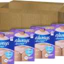 Always Discreet Adult Diapers for Women, Incontinence Underwear, Postpartum Essentials, Disposable Briefs, Max Absorbency, Bladder Leak Protection, 2XL / XXL, 52ct