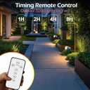 Outdoor Spot Lights for Yard,120V Plug-in with Timer Remote Control, IP67 Waterproof 6000K Landscape Lighting, 5 Color Lenses (Red, Yellow, Green, Blue, Purple) Yard Decorative Lights,2 Pack