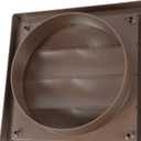 Plastic 6" Black Dryer Vent Cover with Flange - Exhaust Ventilation Grille with Shutters - Louvered Air Vent for Bathroom, Kitchen, Garage various Ventilation Systems 5.9" / 7.5" x 7.5"