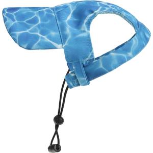 SCENEREAL Dog Baseball Cap, Adjustable Puppy Cat Summer Beach Visor Hat with Ear Holes, Water Ripple Print Sunbonnet Headdress for Large Dogs