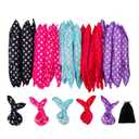 30 Pieces Hair Curler Rollers DIY Night Sleep Foam Hair Styling Tools Flexible Soft Sponge Pillow Curlers Rollers With Storage Bag (5 Colors) (30 Count (Pack of 1))