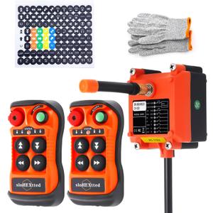 2 Transmitters and Receiver Industrial Wireless Overhead Crane Remote Control for Lift Winch Electric Chain Hoist Radio Controller AC 220V