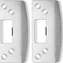 Oversized Door Strike Plates 2 Pack, Heavy Duty Version, Extra Large Striker Plate, Reinforced Enlarged Strike with Large Hole, Fix Door Won't Latch in, Extended to Cover Worn Slot