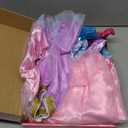 Princess Dress Up for Girls Toddler Dress Up Clothes for Girls 3-6, Role Play Princess Costume Christmas Birthday Gifts (Pink)