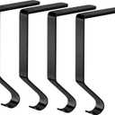 Palonu Christmas Stocking Holders Mantel Stcoking Hangers Metal Ornament Hooks Fireplace Hanger Grip for Christmas Party Decorations (4, Black)