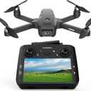 GPS Drone with Camera for Adults Beginners,4.5" HD LCD RC Screen 32G SD Card with Drone Professional Auto Return,FPV Drones Long Range Follow Me, 5GHz Transmission Gesture Control,under 249g