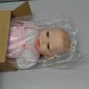 Pinky Reborn 19 inch 48 cm Reborn Baby Dolls Vinyl Full Body Realistic Anatomically Correct Real Girl Handmade Lifelike Awake Eyes,Multicolor Gift for Child