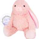SuzziPals Heatable & Coolable Pink Bunny Stuffed Animal Heating Pad for Soothing & Relaxation, Lavender Pink Bunny Plush for Discomfort, Rabbit Stuffed Animals for Kids, Easter Bunny Plushies Gift