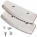 Silkfly 2 Pcs 8 Inch Hand Ice Auger Flat Blades Replacement Compatible with Eskimo Heavy Duty Stainless Steel Curved Drill Ice Fishing Auger Blades for Winter Outdoor Use