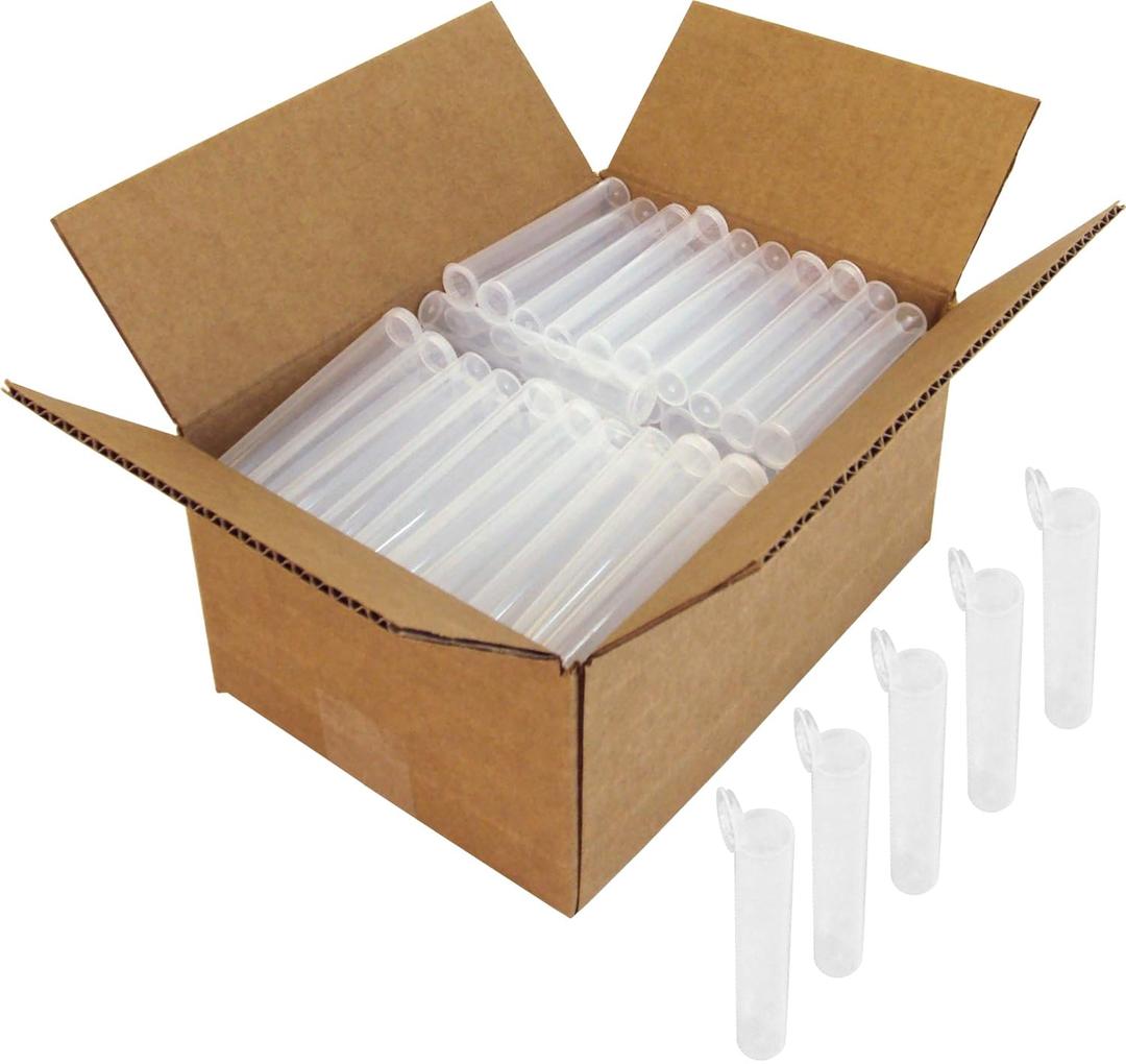 Clear Pre-Roll Tubes - 4.29" Child-Resistant, Airtight & Moisture-Resistant - Fits 4" King Size Papers & Cones - Bulk Pack of 100