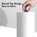 YIGII Heavy Marble Base Paper Towel Holder Countertop Paper Roll Holder for Kitchen or Bathroom, Non-Slip Weighted Design, Fits Standard Paper Towels, White Marble & Gunmetal Black