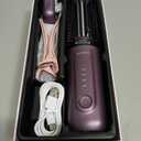 Cordless Hair Curling Iron Brush | MCH Ceramic Hot,8000mAh,1''Curling Iron w/ Chager&Gloves,4 temp,200M Negative Ions,Dual Voltage,Portable,Travel,330g,Purple