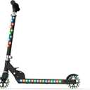 Jetson Jupiter Kids 2-Wheel Light-Up Kick Scooter, LED Lights on Handlebar, Stem, Wheels & Deck, Adjustable Handlebar, Rear Brake, Easy-Folding Mechanism, Ages 5+