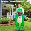 Inflatable Dinosaur Costume Adult, Blow Up Dinosaur Costume Funny Riding T Rex Costumes Adults for Easter Halloween Cosplay Party