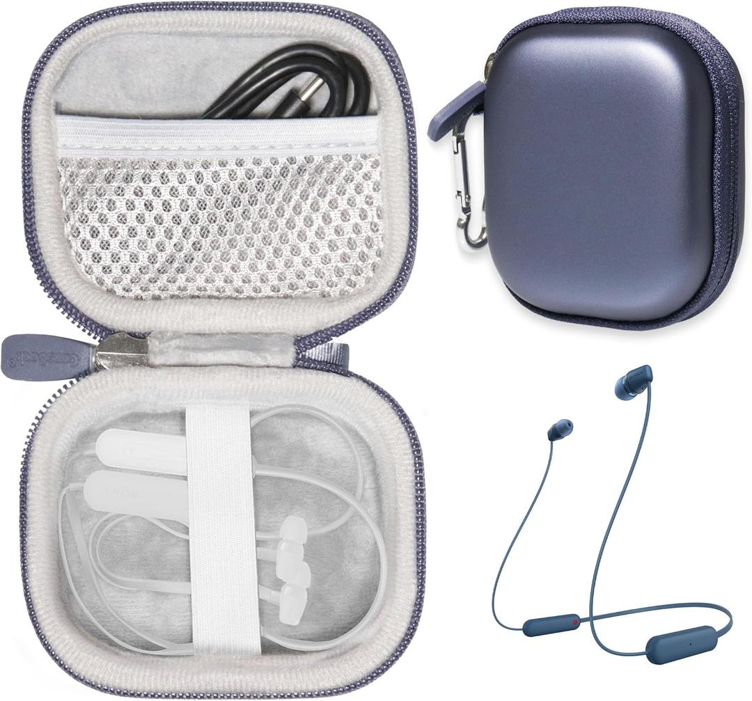 CaseSack Case for Sony WI-XB400, C300, C200, C100 Wireless in-Ear Bluetooth Headphones, Blue