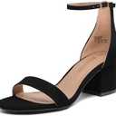 DREAM PAIRS Women's Low-Chunk Low Heel Pump Sandal, Size: 8.5