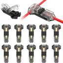 T Tap Wire Splice Connectors for 16-20 AWG, 3 Way 1 Pin Low Voltage Wire Connectors 10Pcs Solderless No Wire Stripping Quick Wire Splitter Connectors