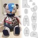 10 Pcs Memory Bear Patterns for Easy Sewing Template, Acrylic Material Ruler Set for Beginners with Instructions, Preserve Your Memories, Large Stencil for Home Cutting & Quilting Art Craft, L 15 Inch