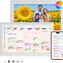 Westsee 15.6" Digital Calendar Frame Interactive Touchscreen Eletronic Calendars, Smart Family Planner for Schedule, Photo Display, Meals, Chore Chart & Tasks, Wall & Desk Mountable (White)