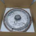 Modern LED Wooden Chandelier, 24" Dimmable 1-Ring Round Farmhouse Walnut Color Circular Dining Room Light Fixtures for Entryway Kitchen Foyer Living Room