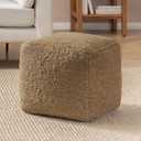 Anji Mountain Pouf Ottoman Foot Rest, Handmade Ottoman Pouf, Comfortable Foot Stool, Decorative Floor Seating for Living Room Decor, Bedroom & Home Dcor Accent - Mustard, 16"D x 16"W x 16"H