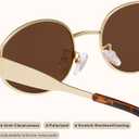 livho 2025 Trendy Oval Sunglasses - Stylish Polarized Shades for Everyday - Retro Metal Frames