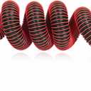 10FT RV Sewer Hose Extension, EXTREME Heavy Duty 24 Mil TPE Material for Abrasion Resistance and Crush Protection, Camper Sewer Extension Hose with Caps, Red