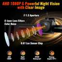 AHD 1080P License Plate Backup Camera - Car Reversing Camera with Clear Night Vision & IP69K Waterproof -170 Degree Wide Angle Rear View Camera - for Vehicle Car Truck SUV RV Reverse Parking