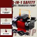 AC 110-120V 60HZ Electric Self-Priming Fuel Transfer Pump - 20GPM High Flow, Diesel Transfer Pump NPT Threads, Compatible with Diesel, Kerosene, Biodiesel,Oil