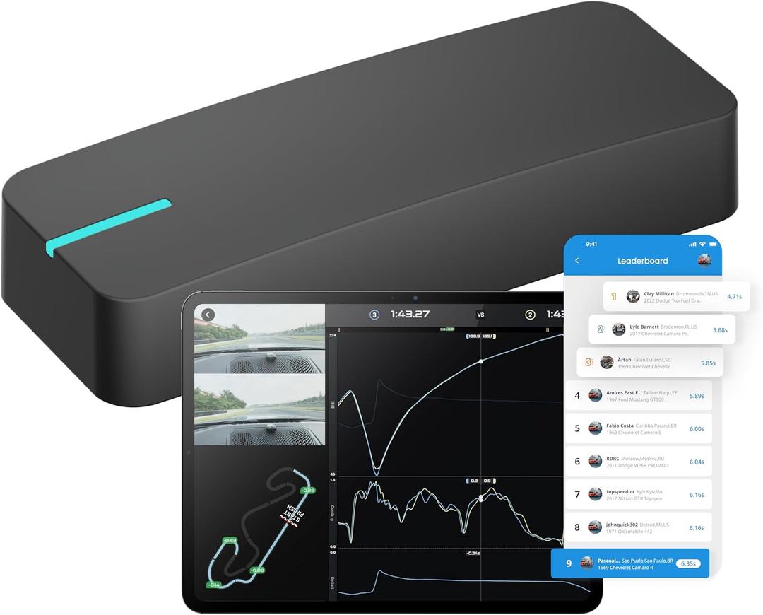 New dragy GPS Based Performance Meter, up to 25Hz GPS Laptimer, Upgraded UBLOX 10th Gen High Performance GPS Module, Trusted by Million Users, USB-C Charging Port (DRG70-C)