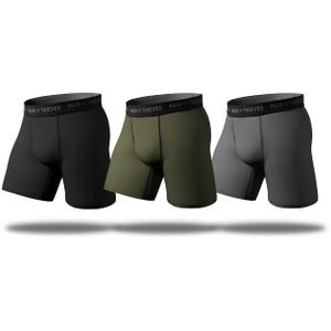 Pair of Thieves Super Fit Men's Boxer Briefs – Soft, Breathable, Quick-Dry Underwear with 4-Way Stretch (3 Pcs) Medium