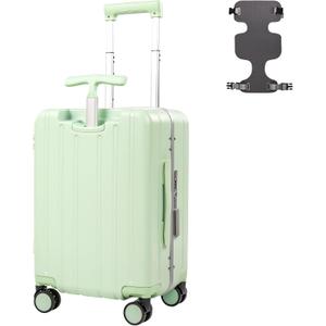 20" Ride-On Luggage with Child Seat, Hardside Carry-On Suitcase with 360° Silent Spinner Wheels, TSA Lock, & Dual Telescoping Handles for Kids & Adults & Busy Moms