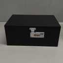 MPROCU Large Bamboo Stash Storage Box with Lock, Decorative Box Set Includes Jars & Brush Black