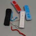 PGYFDAL 4 Packs Classic Remote Controller Compatible for Wii Wii U Console, Gamepad with Soft Silicone Sleeve and Wrist Strap (Black+White+Red+Blue)