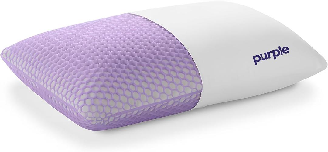 Purple Harmony Pillow - Medium Loft, Cooling Gel Neck Pillow | Side Sleeper Pillow, Weightless Medium Feel, GelFlex Grid and Talalay Latex Foam for Pressure-Relieving Support 33" x 14"