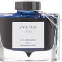 PILOT Iroshizuku Bottled Fountain Pen Ink, Shin-Kai, Deep Sea (Blue Black) 50ml Bottle (69225)