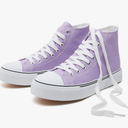 hash bubbie High Top Sneakers for Women Classic High Tops Canvas Shoes Lace up Women's Fashion Sneaker (8/ 39, Purple)