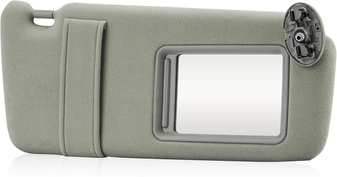 Gray Passenger Right Side Sun Visor Replacement Compatible with 2007 2008 2009 2010 2011 Toyota Camry Without Sunroof Replace 74310-06750-E0