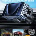 HTU Military-Grade Car Phone Holder,Strongest & Longest Steel-Hook Car Vent Mount, Handsfree 360 Adjustable Automobile Cradle Air Clip Stand for iPhone 17 16 15 14 Pro Max Samsung (Graphite Gray)