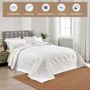 ENJOHOS Oversized King Quilts 138x122 Extra Wide Large White - California King Bedspread, Reversible Summer Soft Microfiber Bed Coverlet Super King Bedding (1 Cal King Quilt, 2 Pillow Shams)