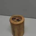Kimona Acacia Wood Storage Jar with Lid  Tree of Life Engraved Round Wooden Canister for Kitchen Storage (4.5 x 4.5 x 6 Inches)