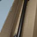 1 1/8 Inch Diameter Curtain Rods 36 to 72 Inches(3-6ft), Telescoping Heavy Duty Large Drapery Rod with Adjustable Aluminum Alloy Bracket, Solid End Caps for Windows Patio Decoration, Dark Bronze