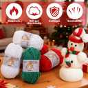 6 Pack Chunky Chenille Yarn for Hand Knitting and Crocheting DIY Handmade Christmas Crafts Gift Santa African American Party Decoration Kwanzaa Decoration, Red Green White