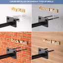 2 x 8Pcs/Set 4inch Floating Shelf BracketsBlind Shelf SupportsHidden Brackets for Floating Wood Shelves with Screws and Wall Plugs (6inch)