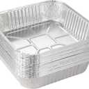 Waytiffer 25pack- 8 x 8 Aluminum foil Pans Disposable Heavy Duty Square baking Cake Pan, Cooking Tins Homemade Breads Oven Pans,Foil Pan, Baking pan Roasting