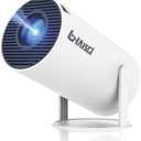 Mini Projector, 4K 1080P Support Portable Projector with Dual Band WIFI6 and Bluetooth 5.2 Android 13, Auto Keystone Correction, 180 Rotatable, 40"-150" Screen Video Projector (White)