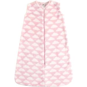 Hudson Baby Unisex BabyPlush Sleeping Bag, Sack, Blanket (6-12 Month, Pink Clouds Plush)